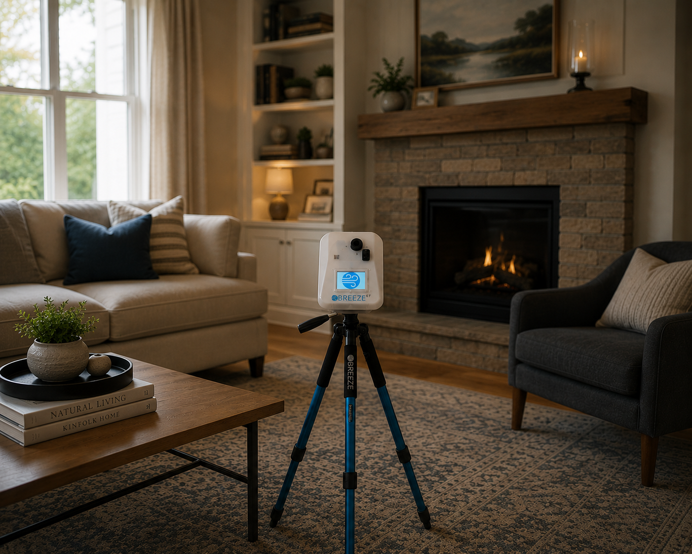 Indoor air quality testing and building-condition evaluation in a residential property