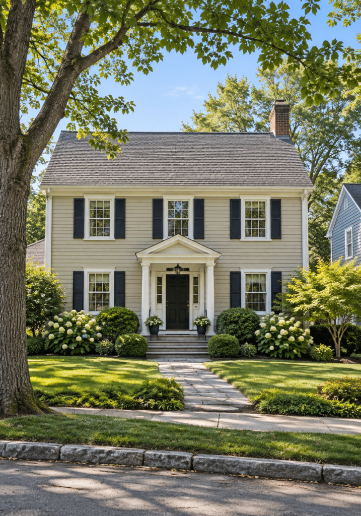 Residential property in Belmont, MA, representing homes evaluated for moisture intrusion, basement dampness, and potential mold concerns.