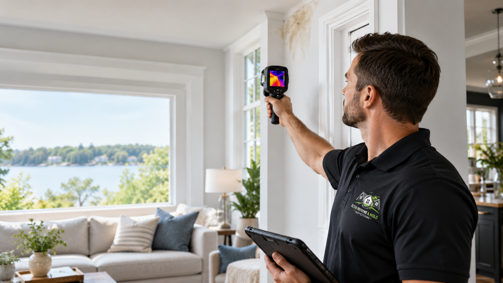 Professional mold and environmental inspection in a Massachusetts residential property